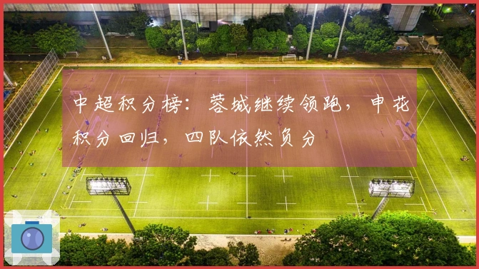 中超积分榜：蓉城继续领跑，申花积分回归，四队依然负分